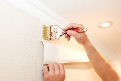 Pose de papier peint au Portel — revêtements muraux et toiles de verre